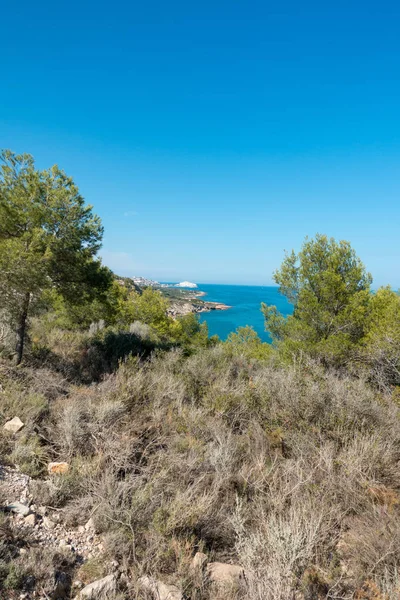 Die Küste Und Die Berge Peniscola Castellon — Stockfoto