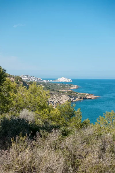 Peniscola 的海岸和山脉 Castellon — 图库照片