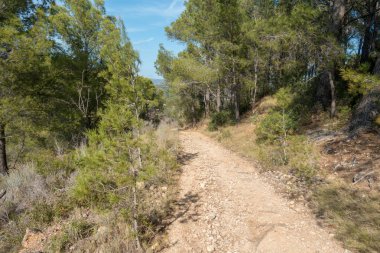Avuç içi altında mavi gökyüzü, İspanya çöl