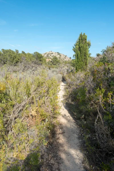 Avuç içi altında mavi gökyüzü, İspanya çöl