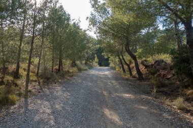 Avuç içi altında mavi gökyüzü, İspanya çöl