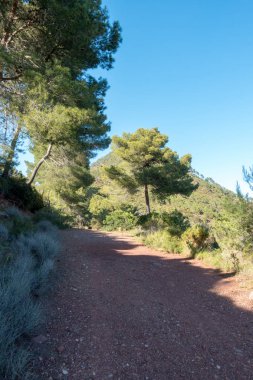 Avuç içi altında mavi gökyüzü, İspanya çöl