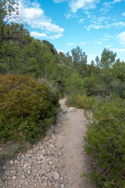 Avuç içi altında mavi gökyüzü, İspanya çöl