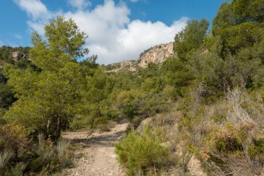 Avuç içi altında mavi gökyüzü, İspanya çöl