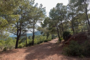 Avuç içi altında mavi gökyüzü, İspanya çöl