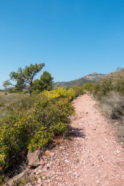 Avuç içi altında mavi gökyüzü, İspanya çöl