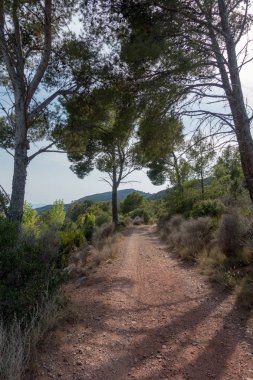Avuç içi altında mavi gökyüzü, İspanya çöl