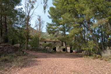 Avuç içi altında mavi gökyüzü, İspanya çöl