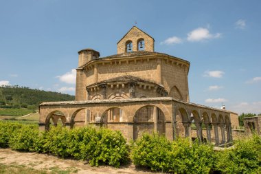 Santa Maria de Eunate hermitage Santiago, İspanya için yolda