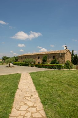 Santa Maria de Eunate hermitage Santiago, İspanya için yolda