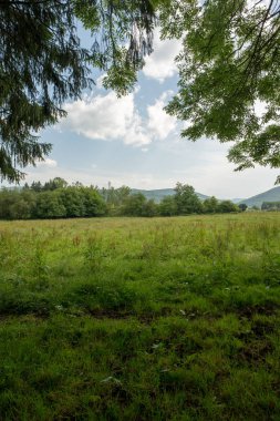 Santiago yolu olarak Burguete, İspanya geçer