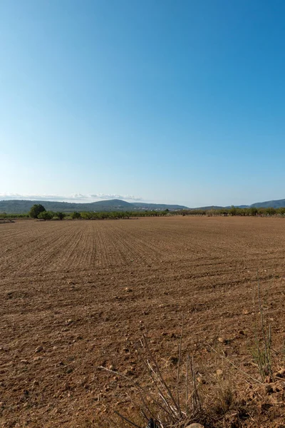 Yol via augusta altında mavi gökyüzü, castellon, İspanya