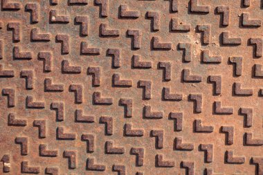 Kahverengi bir renk grafik kaynak için rakamlar ile metal bir arka plan