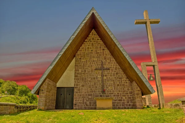 Roncesvalles Santiago Spanya Için Yolda Hermitage — Stok fotoğraf