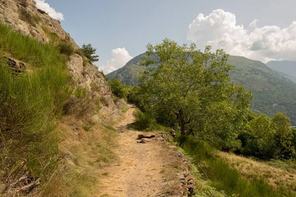 Drogi Przez Góry Dolinie Aran Hiszpania — Zdjęcie stockowe