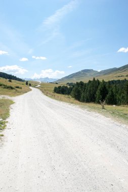 Montgarri Aran vadisi dağlarında yaz, İspanya için yol