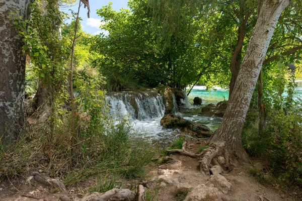 Cachoeira Lagoa Ruidera Castilla Mancha — Fotografia de Stock