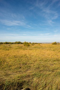 Daimiel tablolarda mavi gökyüzü, İspanya ile manzara