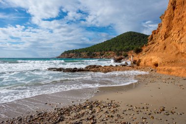 Ibiza, Baleares, İspanya cove Sa caleta