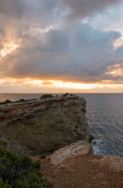 Ibiza, İspanya, adada Cap Martinet Sunrise