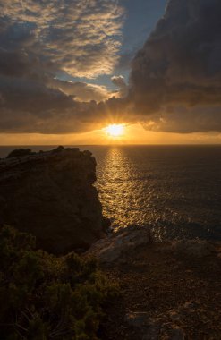 Ibiza, İspanya, adada Cap Martinet Sunrise