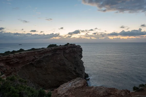 Salida Del Sol Cap Martinet Isla Ibiza España — Foto de Stock