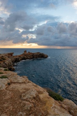 Ibiza, İspanya, adada Cap Martinet Sunrise
