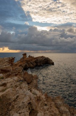 Ibiza, İspanya, adada Cap Martinet Sunrise