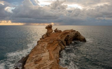 Ibiza, İspanya, adada Cap Martinet Sunrise