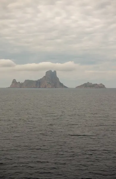 Isla Vedra Desde Atrás Desde Barco España — Foto de Stock