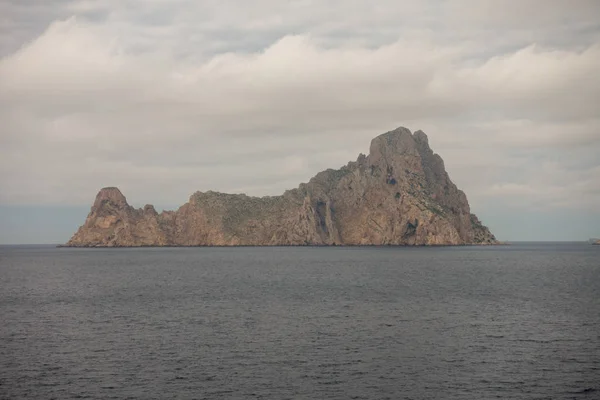 Isla Vedra Desde Atrás Desde Barco España — Foto de Stock