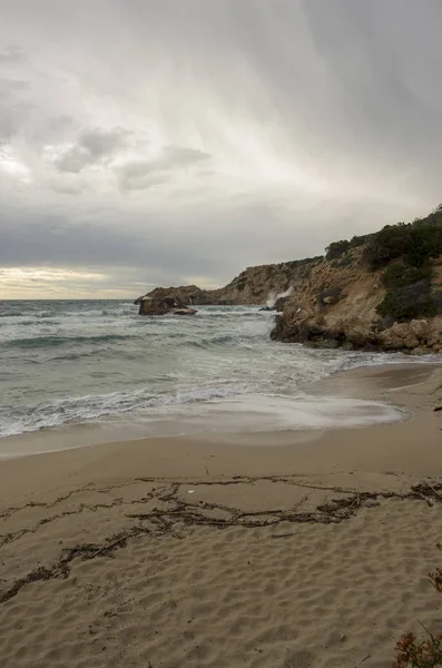 Zátoka San Antonio Ibiza Zamračený Den Španělsko — Stock fotografie