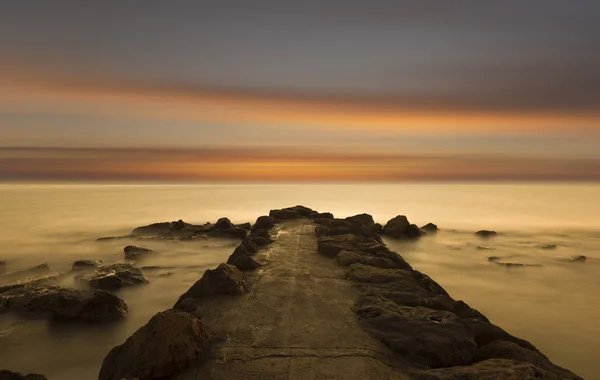 Спайгон Море Красивом Закате Испания — стоковое фото