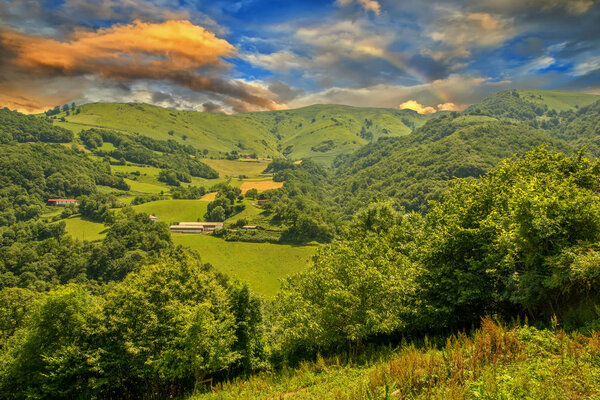 Way of santiago in the pirneos by valcarlos, Spain