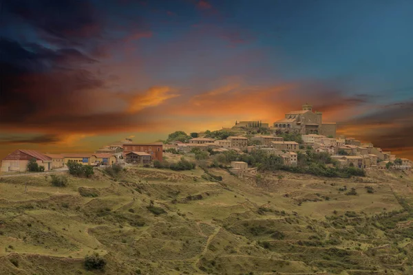 Cidade Ujue Navarra Espanha — Fotografia de Stock