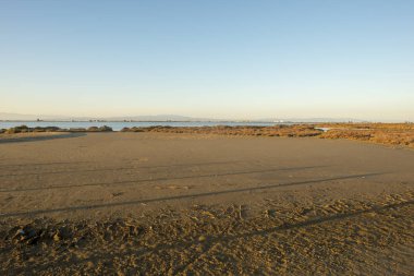 Delta del ebro gün batımında, İspanya kıyılarında
