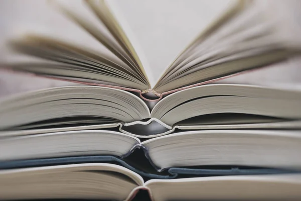 Verschillende Handboeken Met Witte Lakens Geopend Het Midden — Stockfoto