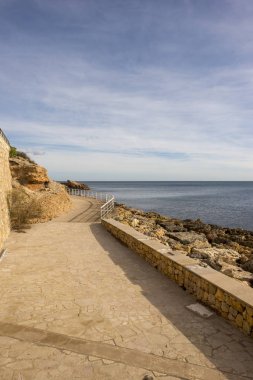 Gün doğumunda deniz Ametlla de mar, İspanya