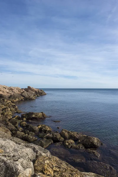 Μεσόγειο Θάλασσα Στο Ametlla Mar Costa Daurada Ισπανία — Φωτογραφία Αρχείου