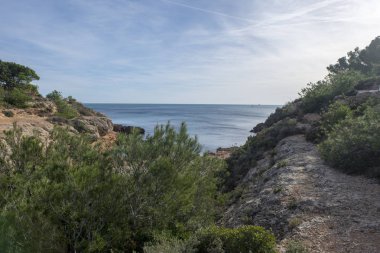 Sahile l'ametlla de mar sahil tarragona üzerinde İspanya
