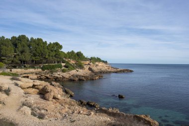 Sahile l'ametlla de mar sahil tarragona üzerinde İspanya