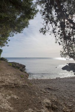 Sahile l'ametlla de mar sahil tarragona üzerinde İspanya