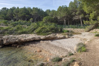 Sahile l'ametlla de mar sahil tarragona üzerinde İspanya
