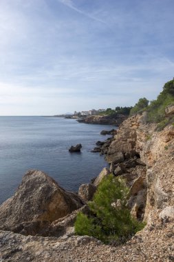 Sahile l'ametlla de mar sahil tarragona üzerinde İspanya