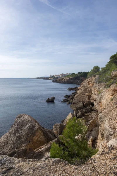 Wybrzeżu Ametlla Mar Wybrzeżu Tarragona Hiszpania — Zdjęcie stockowe