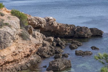 Ametlla kıyısında mar sahil tarragona üzerinde İspanya