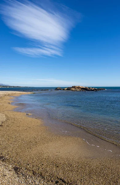 Пляж Амполла Побережье Таррагоны Испания — стоковое фото