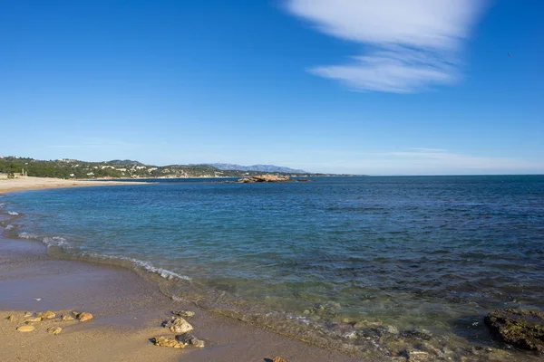 Ampolla Strand Aan Kust Van Tarragona Spanje — Stockfoto
