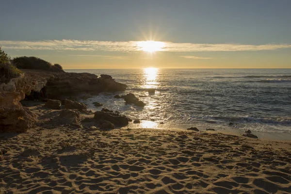 Soluppgång Vid Medelhavet Oropesa Castellón Spanien — Stockfoto