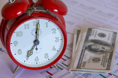 Masanın üzerinde bir şirketin çeşitli muhasebe belgeleri